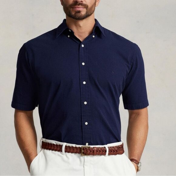 Polo Ralph Lauren
Classic Fit Seersucker Shirt in Navy - Picture 1 of 7